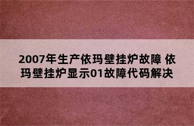 2007年生产依玛壁挂炉故障 依玛壁挂炉显示01故障代码解决